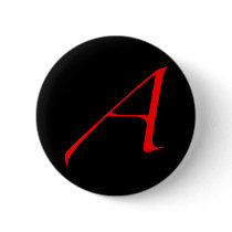 Atheist Scarlet A Button