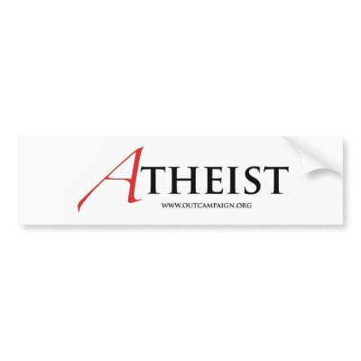 Atheist (Scarlet Letter) Bumper Sticker by jamesatracy