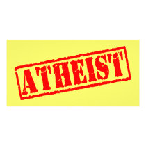 Atheist Stamp Photo Greeting Card