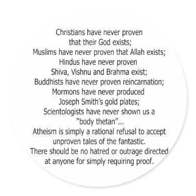 Atheist Stickers by CMYK_Designs