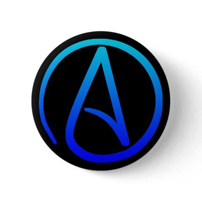 Atheist Symbol Button by Atheist_Tees