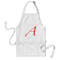 Atheist Symbol (Red A) Aprons