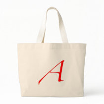 Atheist Symbol (Red A) Canvas Bags