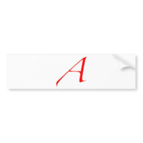 Atheist Symbol (Red A) Bumper Sticker