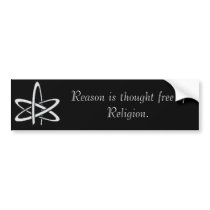 Atheist thought bumper stickers