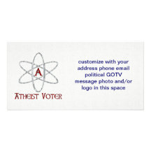 ATHEIST VOTER CUSTOM PHOTO CARD