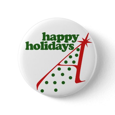 Atheist Xmas Tree Buttons by Freethinkers