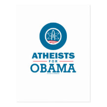 Atheists for Obama Postcard