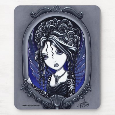 Athena Dark Elegant Tattoo Faery Mouse Mats by mykajelina