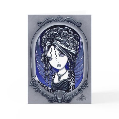"Athena" Gothic Tattoo Fairy Art Card by mykajelina