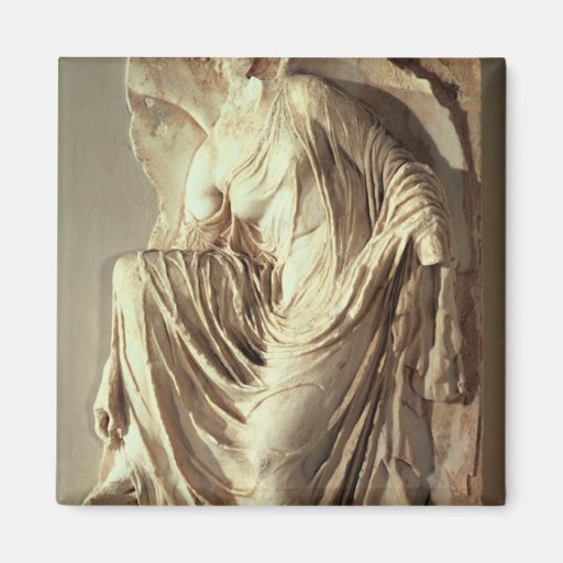 Athena Nike adjusting her sandal, c.420-420 BC Refrigerator Magnets