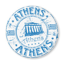 Athens Stamp Fridge Magnet