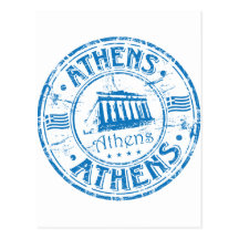 Athens Stamp Post Card