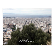 athens view postcard