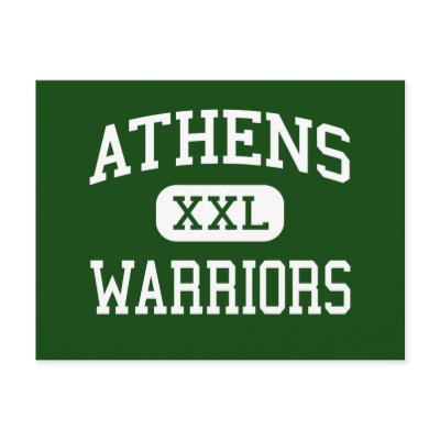 Athens - Warriors - High School - Athens Illinois Post Card by customteamsportswear