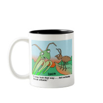 Athiest praying mantis mug