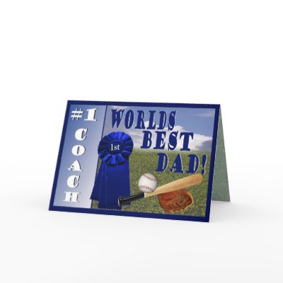 Athletes Worlds Best Dad & #1 Coach Greeting Card by 4westies