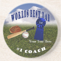 Athletic - Worlds Best Dad & #1 Coach Coaster