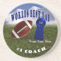 Athletic - Worlds Best Dad & #1 Coach Coaster