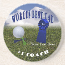 Athletic - Worlds Best Dad & #1 Coach Coaster
