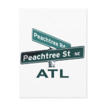 ATL Peachtree Signs Postcard