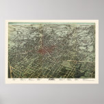 Atlanta, GA Panoramic Map - 1892 Print