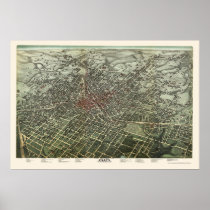 Atlanta, GA Panoramic Map - 1892 Print