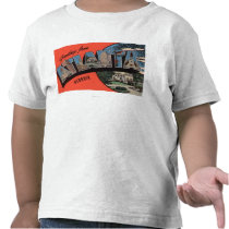 Atlanta, Georgia - Large Letter Scenes T-shirts
