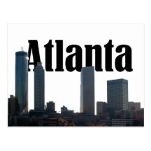 Atlanta Georgia Skyline with Atlanta in the sky Postcard