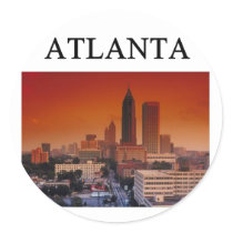ATLANTA georgia Round Stickers