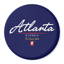 Atlanta Script Refrigerator Magnet