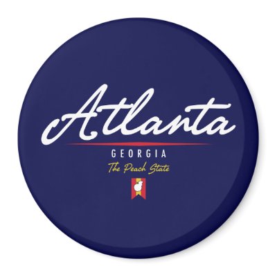 Atlanta Script Refrigerator Magnet by TurnRight