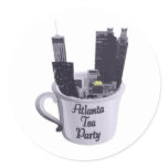 Atlanta Tea Party Cup with city stickers