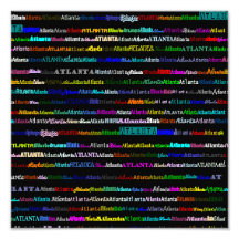 Atlanta Text Design I Photo Print