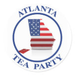 AtlantaTeaParty6 Round Sticker