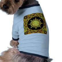 Atlantean Gold on Black Dog T-shirt