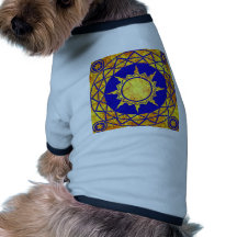 Atlantean Gold on Blue Pet Tshirt