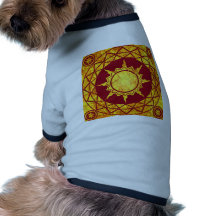 Atlantean Gold on Red Dog Tee