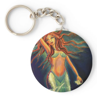 Atlantean Mermaid - Key Ring Key Chains by SusanRodio