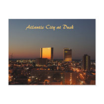 Atlantic City at Dusk Postcard