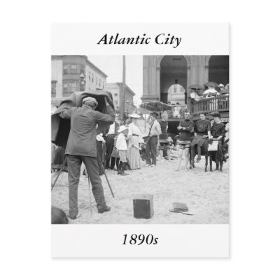 Atlantic City Beach, 1890s Postcard by Photoblog