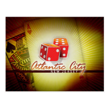 Atlantic City Dice Postcard