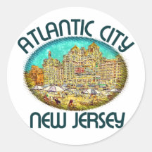 Atlantic City, New Jersey Round Sticker