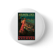 Atlantic City New Jersey Vintage Travel Button
