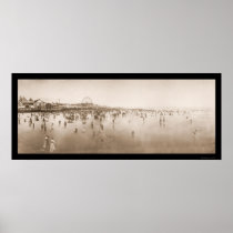 Atlantic City NJ Beach Photo 1897 Print