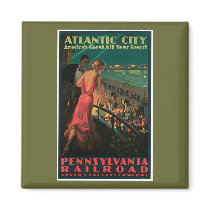 Atlantic City/ Pennsylvania Railroad Vintage Fridge Magnets