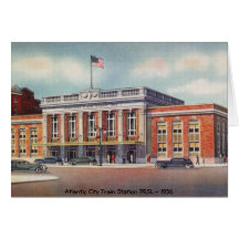 Atlantic City Train Station PRSL 1936, Card