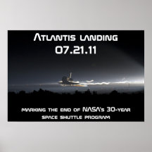 Atlantis landing 07.21.11 posters