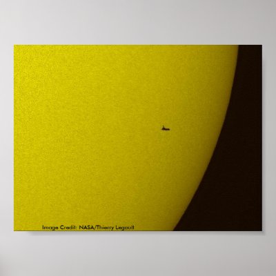 Atlantis Transiting the Sun / May 12, 2009 Poster by moxieann