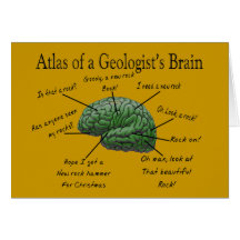Atlas of a Geologist's Brain Funny Gifts Cards